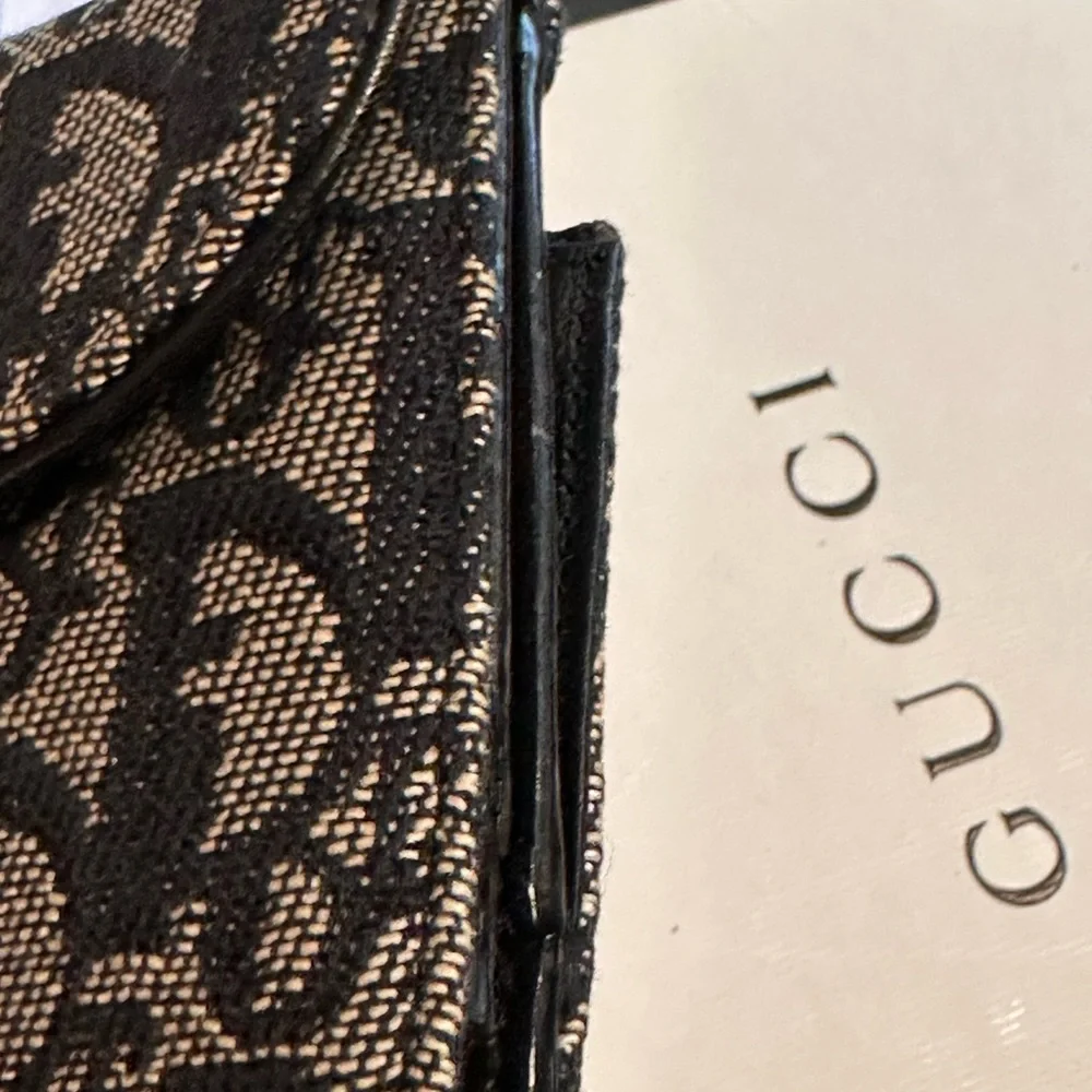 Dior Black and Cream Patterned Clutch